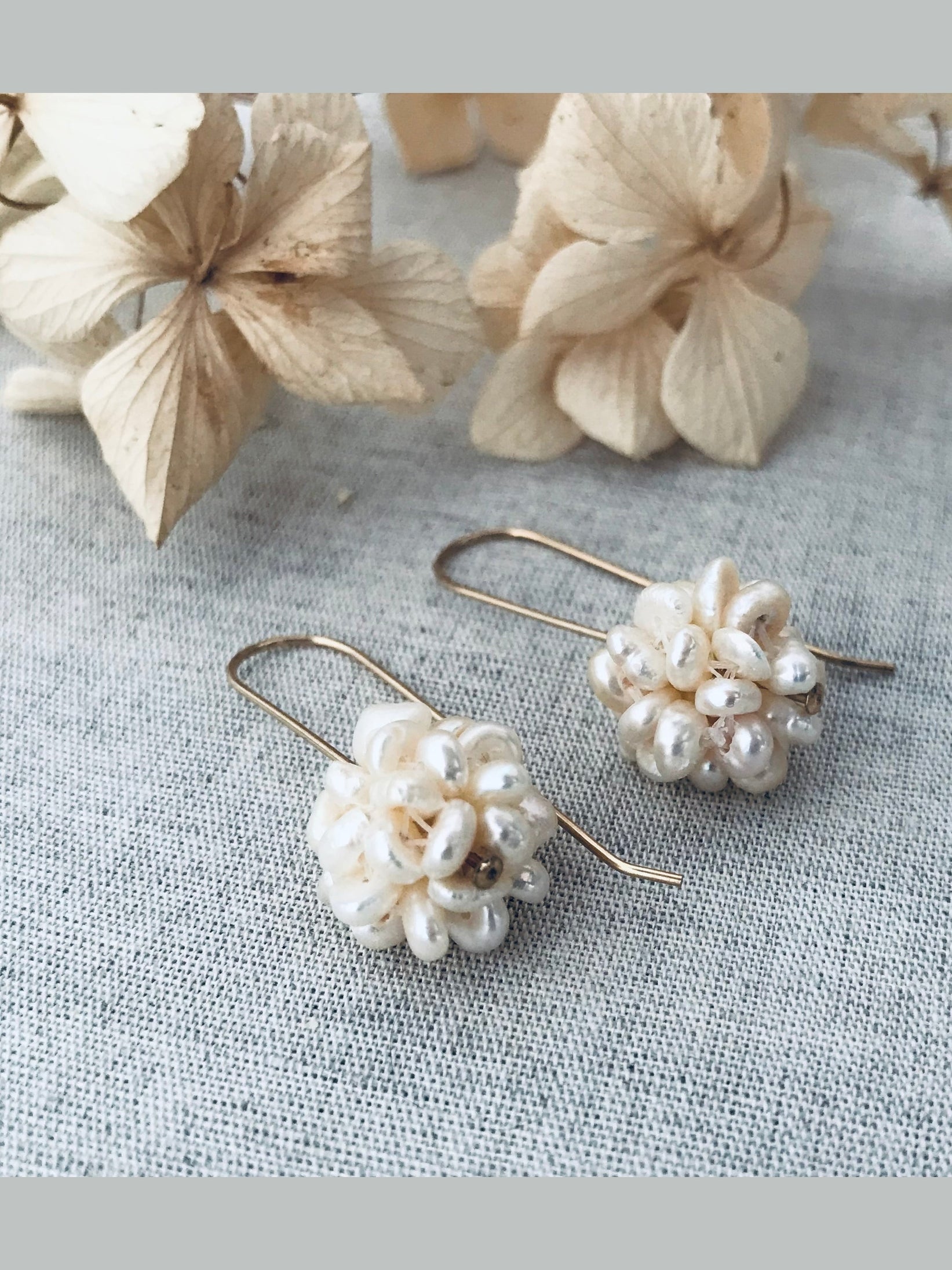 Pearl Cluster Earrings