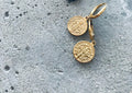 St Christoper Disc Earrings