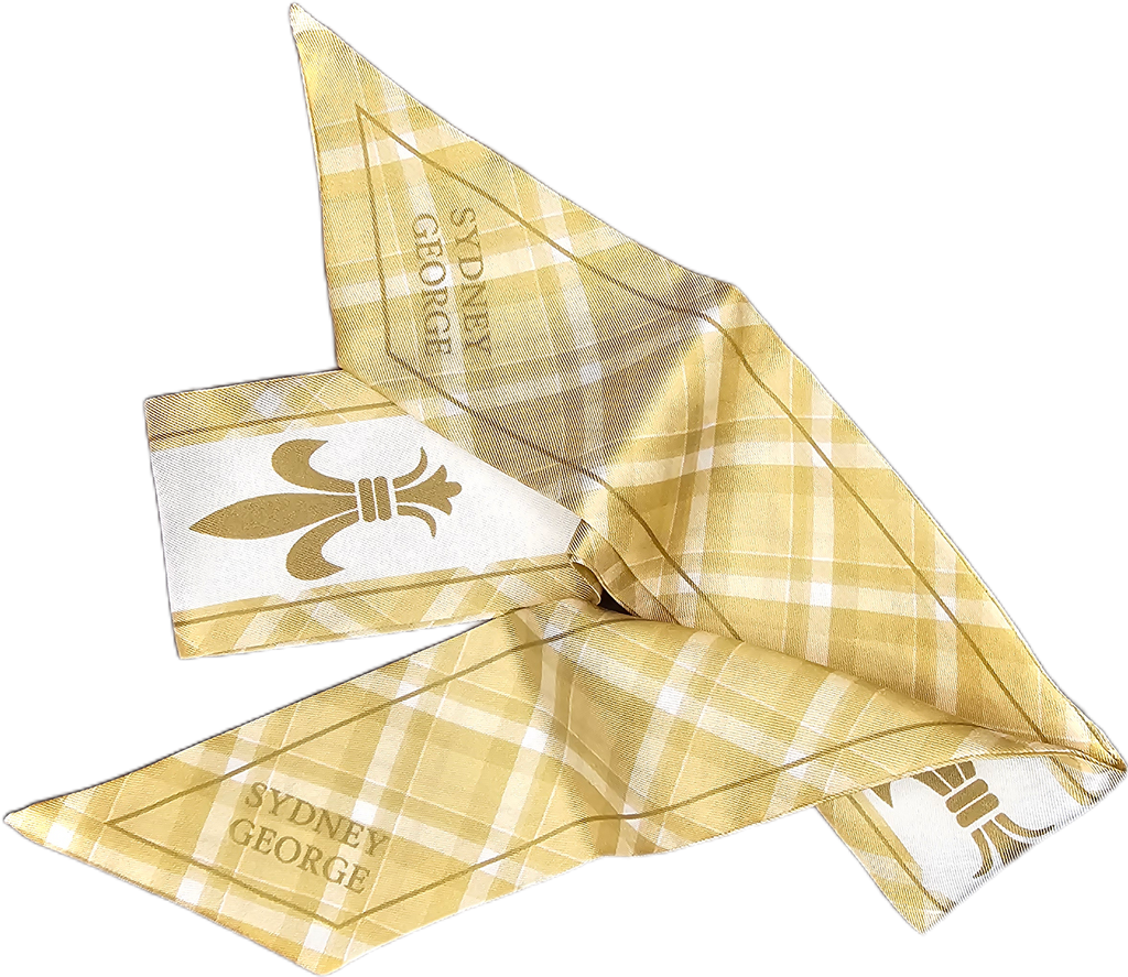 SYDNEY GEORGE - Fleur de lis Silk Scarf