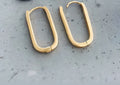 D Hoop Gold Earrings