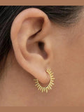 Spike Gold Hoop Earrings