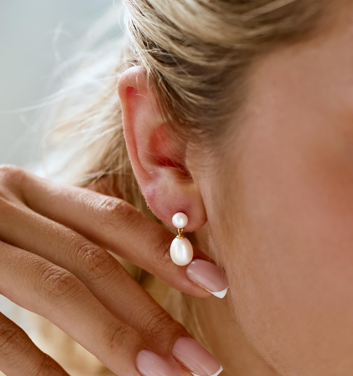 Pearl Double Drop Earrings