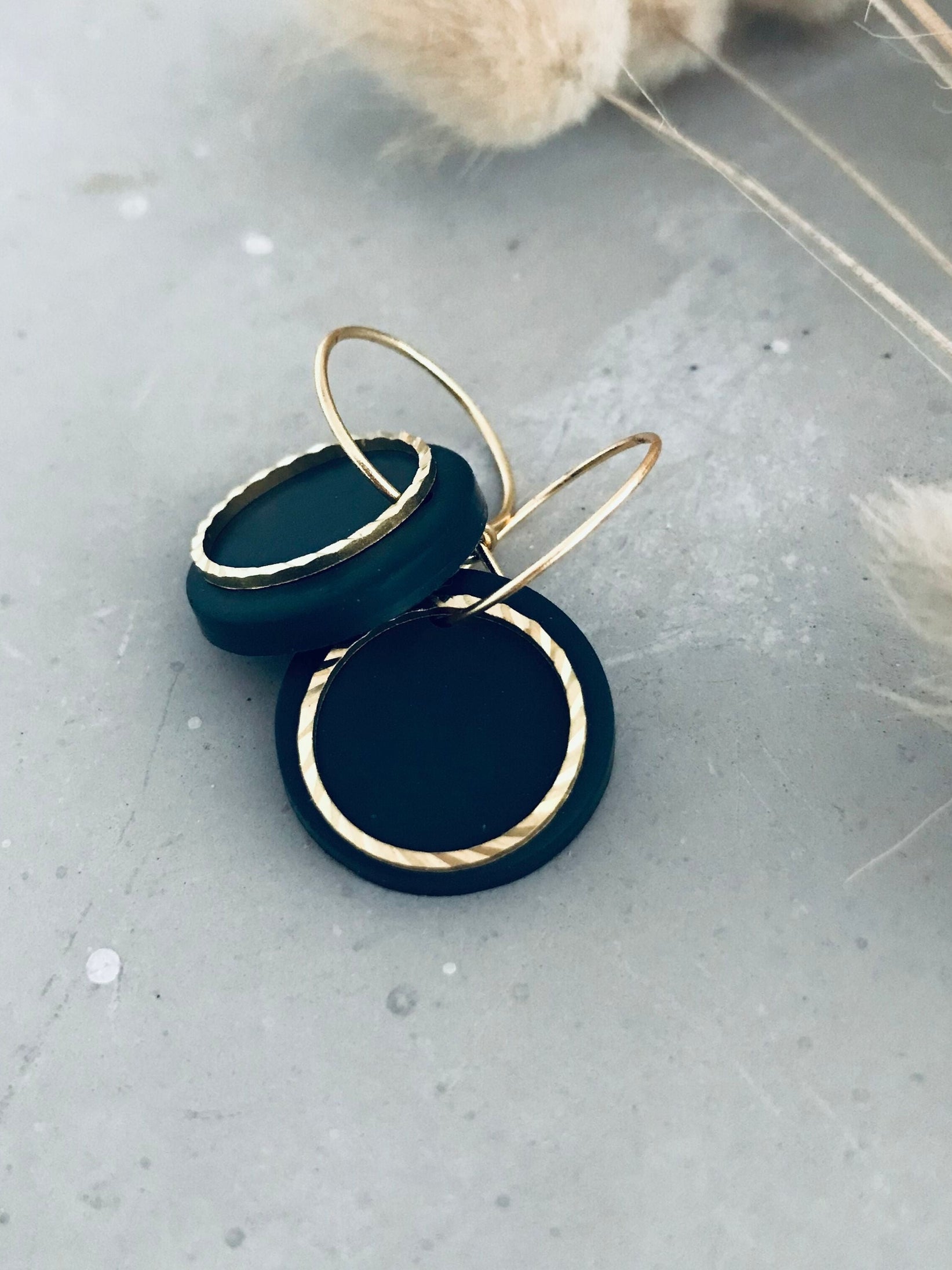 Black Halo Earrings
